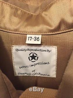 WWII Impressions Repro US Army Air Corps Air Force Uniform Khaki Tropical WW2