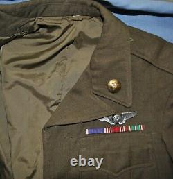 WWII Jacket Army Air Crew Wings, Training Command Tab with Bullion USAAF Patch