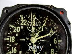 WWII Jaeger A-10 8 Day Aircraft Clock AC P8 Army Air Corp. RUNNING