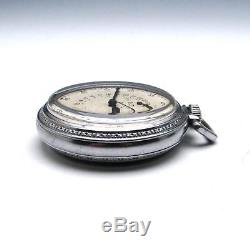 WWII Longines GCT 24 Hour US Army Air Corps Navigation Pocket Watch with A-9 Case