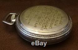 WWII Longines GCT 24 Hours US Army Air Corps Navigator Pocket Watch. Type A-9