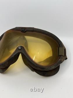 WWII M-1944 US Army Air Forces American Optical Co Sun Wind Dust Aviator Goggles