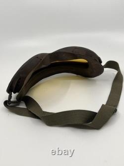 WWII M-1944 US Army Air Forces American Optical Co Sun Wind Dust Aviator Goggles