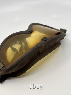 WWII M-1944 US Army Air Forces American Optical Co Sun Wind Dust Aviator Goggles