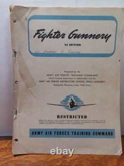 WWII Manual Army Air Forces Training Command Fighter Gunnery 1st Ed 1944 JRR6