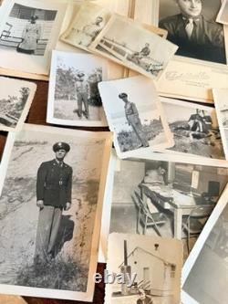 WWII Military Photo Lot Army Air Forces Portraits TAGS OCS Booklets Ephemera WW2