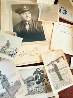 WWII Military Photo Lot Army Air Forces Portraits TAGS OCS Booklets Ephemera WW2