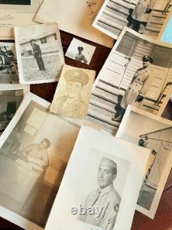WWII Military Photo Lot Army Air Forces Portraits TAGS OCS Booklets Ephemera WW2
