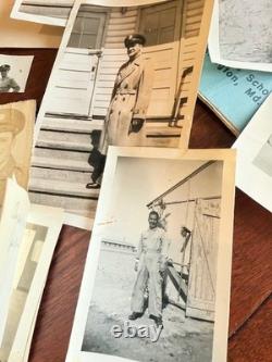 WWII Military Photo Lot Army Air Forces Portraits TAGS OCS Booklets Ephemera WW2