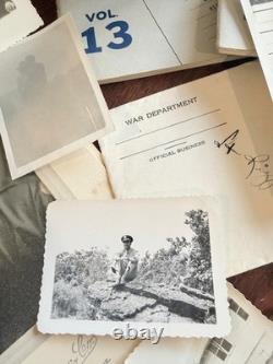 WWII Military Photo Lot Army Air Forces Portraits TAGS OCS Booklets Ephemera WW2