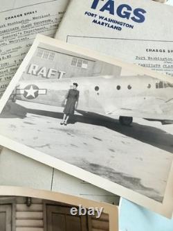 WWII Military Photo Lot Army Air Forces Portraits TAGS OCS Booklets Ephemera WW2