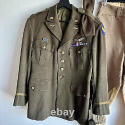 WWII Named Pilot Uniform Major Army Air Corps Coat & Pink Breeches