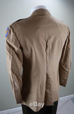 WWII Officer soldier dress uniform jacket USAF summer tan US Army Air force Corp
