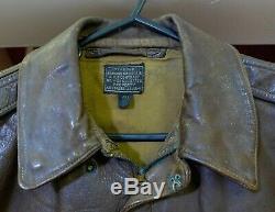 WWII Original, Exc Preserved, US Army Air Corps Named A-2 Flight Leather Jacket