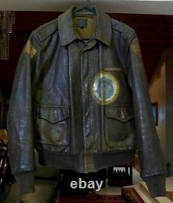 WWII Original, Most Complete, US Army Air Corps Named A-2 Flight Leather Jacket