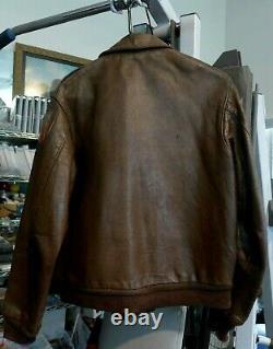 WWII Original US Army Air Corps Named A-2 Flight Leather Jacket #3