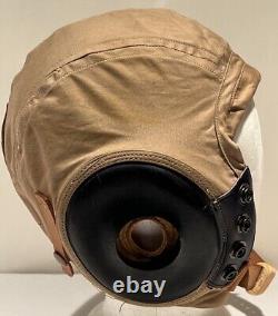 WWII Original US Army Air Forces Pilot Helmet Type AN-H-15 Large Bates Shoe Co