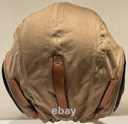 WWII Original US Army Air Forces Pilot Helmet Type AN-H-15 Large Bates Shoe Co