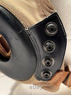 WWII Original US Army Air Forces Pilot Helmet Type AN-H-15 Large Bates Shoe Co