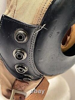 WWII Original US Army Air Forces Pilot Helmet Type AN-H-15 Large Bates Shoe Co