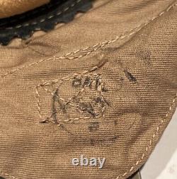 WWII Original US Army Air Forces Pilot Helmet Type AN-H-15 Large Bates Shoe Co