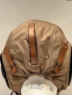 WWII Original US Army Air Forces Pilot Helmet Type AN-H-15 Large Bates Shoe Co