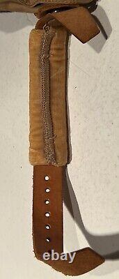 WWII Original US Army Air Forces Pilot Helmet Type AN-H-15 Large Bates Shoe Co