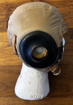 WWII Original US Army Air Forces Pilot Helmet Type AN-H-15 Medium Bates Shoe Co
