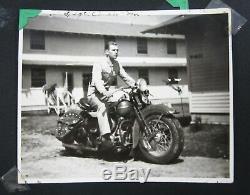 WWII Photo Album Harley Davidson Motorcycle Army Air Corps Eagle Squadron RAF