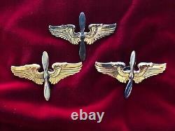 WWII & Post WWII USAAF Army Air Force Cadet Pilot Wing 3 Inch X3 Listing #1