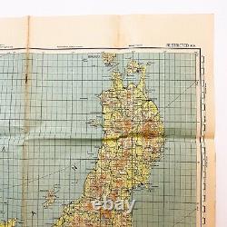 WWII RESTRICTED 1945 US Army Air Forces Special Air Navigator Map of Japan Relic