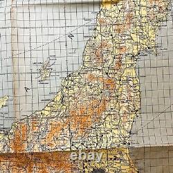 WWII RESTRICTED 1945 US Army Air Forces Special Air Navigator Map of Japan Relic