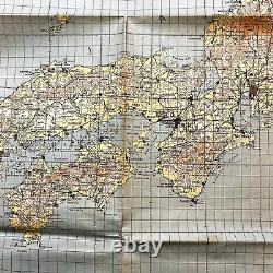 WWII RESTRICTED 1945 US Army Air Forces Special Air Navigator Map of Japan Relic