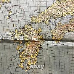 WWII RESTRICTED 1945 US Army Air Forces Special Air Navigator Map of Japan Relic