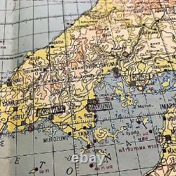 WWII RESTRICTED 1945 US Army Air Forces Special Air Navigator Map of Japan Relic