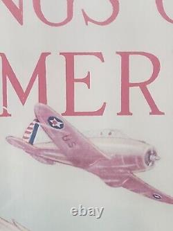 WWII Recruiting Poster Wings Over America Air Corps U. S. Army 1939 Tom Woodburn