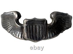 WWII STERLING UTICA NY ARMY AIR FORCE CORPS 3PILOT'S WING Sweetheart Bracelet ¥