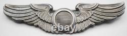 WWII Sterling Army Air Forces Observer Full Size 3 Inch Wings Badge by Amico