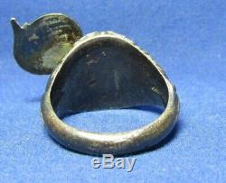 WWII Sterling Army Air Forces Photo Locket Ring SIZE 11 1/2