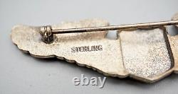 WWII Sterling Army Air Forces Pilot Full Size 3 Inch Wings Badge by Meyer NICE