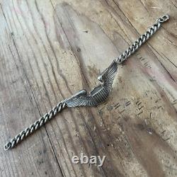 WWII Sterling Silver Bracelet Pilot Wing WW2 US Army Air Forces Sweetheart