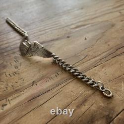 WWII Sterling Silver Bracelet Pilot Wing WW2 US Army Air Forces Sweetheart
