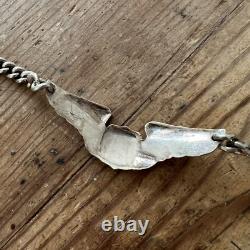 WWII Sterling Silver Bracelet Pilot Wing WW2 US Army Air Forces Sweetheart