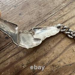 WWII Sterling Silver Bracelet Pilot Wing WW2 US Army Air Forces Sweetheart