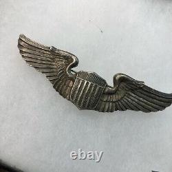 WWII USAAC Army Air Corps Sterling Pilot Wings Amcraft 3
