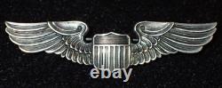 WWII USAAF Army Air Force Aviator Badge Pilot Wings LGB Balfour Sterling Shirt