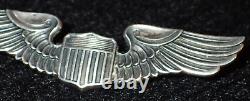 WWII USAAF Army Air Force Aviator Badge Pilot Wings LGB Balfour Sterling Shirt