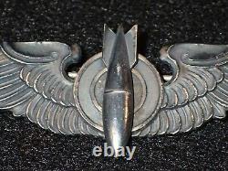 WWII USAAF Army Air Force Bombardier Badge Wings Balfour Sterling 3 LGB Orig