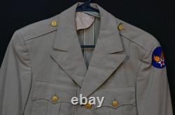WWII USAAF Army Air Force Officers Uniform Coat Khaki Summer Weight'Goldstein-M