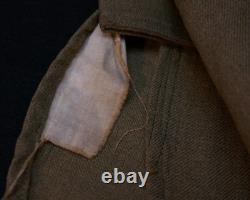 WWII USAAF Army Air Force Radio Specialist Sergeant OD Gas Flap Wool Shirt 15x32